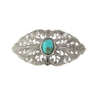 1928 Jewelry Oval Turquoise Color Oval Stone Large Hair Barrette