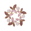 1928 Jewelry Enchanted Crystal & Faux Pearl Butterfly Symphony Pin