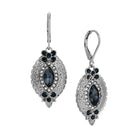 Montana Blue Navette & Clustered Crystal Drop Earrings