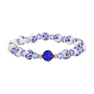 Sapphire Garden Blue Willow Multi-Shaped Bead Stretch Bracelet