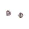 1928 Jewelry Sweet Rose Porcelain Rose Stud Earrings