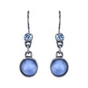 1928 Jewelry Light Sapphire Blue Crystal And Blue Moonstone Dangle Earrings