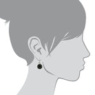 1928 Jewelry Classic Round Black Drop Earrings