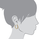 1928 Jewelry Topaz Wedding Band Hoop Earrings