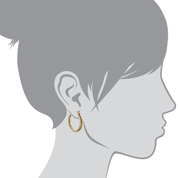 1928 Jewelry Topaz Wedding Band Hoop Earrings