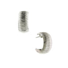 1928 Jewelry Silver Hoop Brushed Finish Earrings