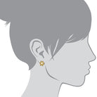 1928 Jewelry Rosabella Pink Faux Pearl & Light Amethyst Crystal Button Earrings