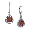 1928 Jewelry Flower Spirit Crystal Cluster Drop Earrings