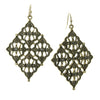 2028 Jewelry Diamond Filigree Hematite Stone Drop Earrings