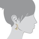 T.R.U. Small Tree Branch Hoop Earrings