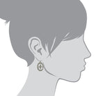 1928 Jewelry Oval Faux Marcasite Drop Earrings