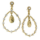1928 Jewelry Golden Glitz Crystal Faceted Teardrop Earrings
