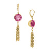 Classic Round Austrian Crystal Tassel Earrings