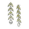 Antiquities Couture Crystal Vine Linear Teardrop Dangling Earrings
