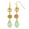 2028 Jewelry Green Beaded Dangle Earrings