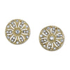 2028 Jewelry Crystal Disk Button Earrings