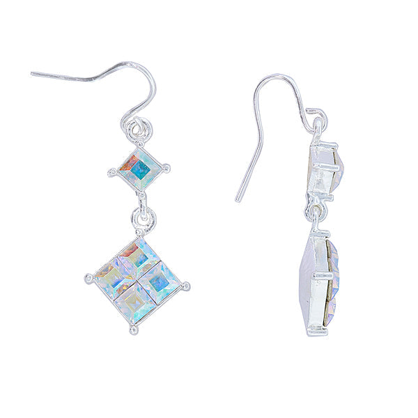 Austrian Crystal Diamond Shape Dangle Earrings – 1928 Jewelry