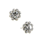 1928 Jewelry Crystal Flower Stud Earrings