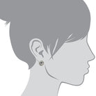 1928 Jewelry Crystal Flower Stud Earrings