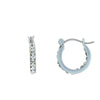 2028 Jewelry Round Crystal Hinged Latch Hoop Earrings