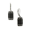 2028 Jewelry Black Round & Baguette Crystal Octagon Drop Earrings