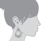 1928 Jewelry Amethyst Purple Large Filigree Drop Earrings