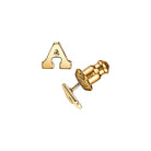 1928 Jewelry Gold Initial Button Earrings