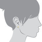 1928 Jewelry Gold Initial Button Earrings