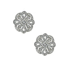 Antiquities Couture Pave Crystal Button Earrings