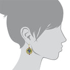 1928 Jewelry Winery Purple Grapes Amethyst Stone Accent Drop Earrings