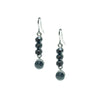 1928 Jewelry Linear Hematite Austrian Crystal Dangle Earrings