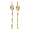 2028 Jewelry Crystal Chain Drop Wire Earrings