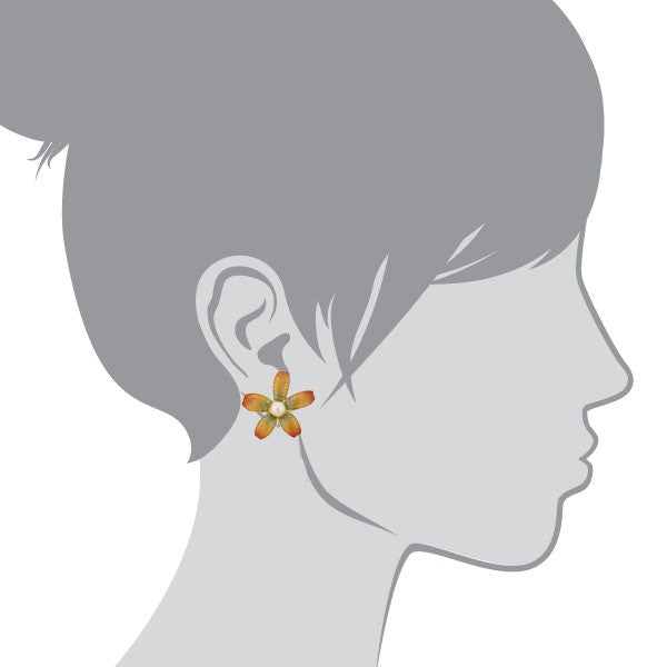 Antiquities Couture Fantasia Fiori Faux Pearl Floral Earrings