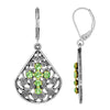 Crystal Cross Filigree Fan Earrings