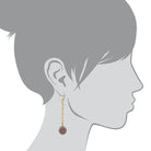 1928 Jewelry Amethyst Purple Crystal Linear Fireball Earrings