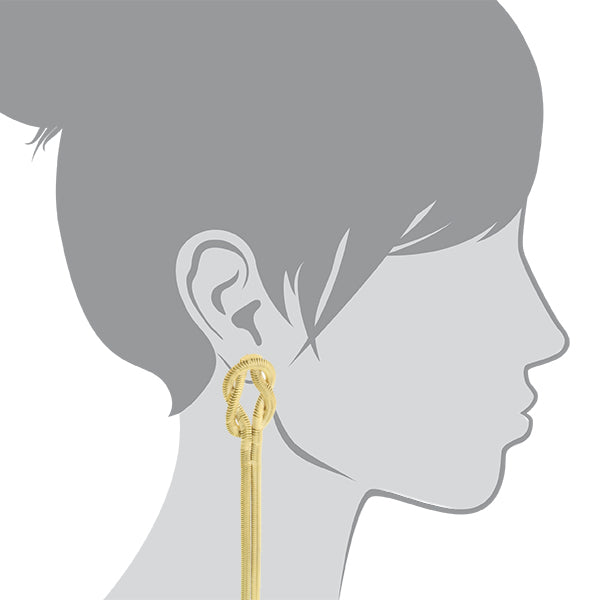 2028 Jewelry Gold Chain Tassel Linear Earrings