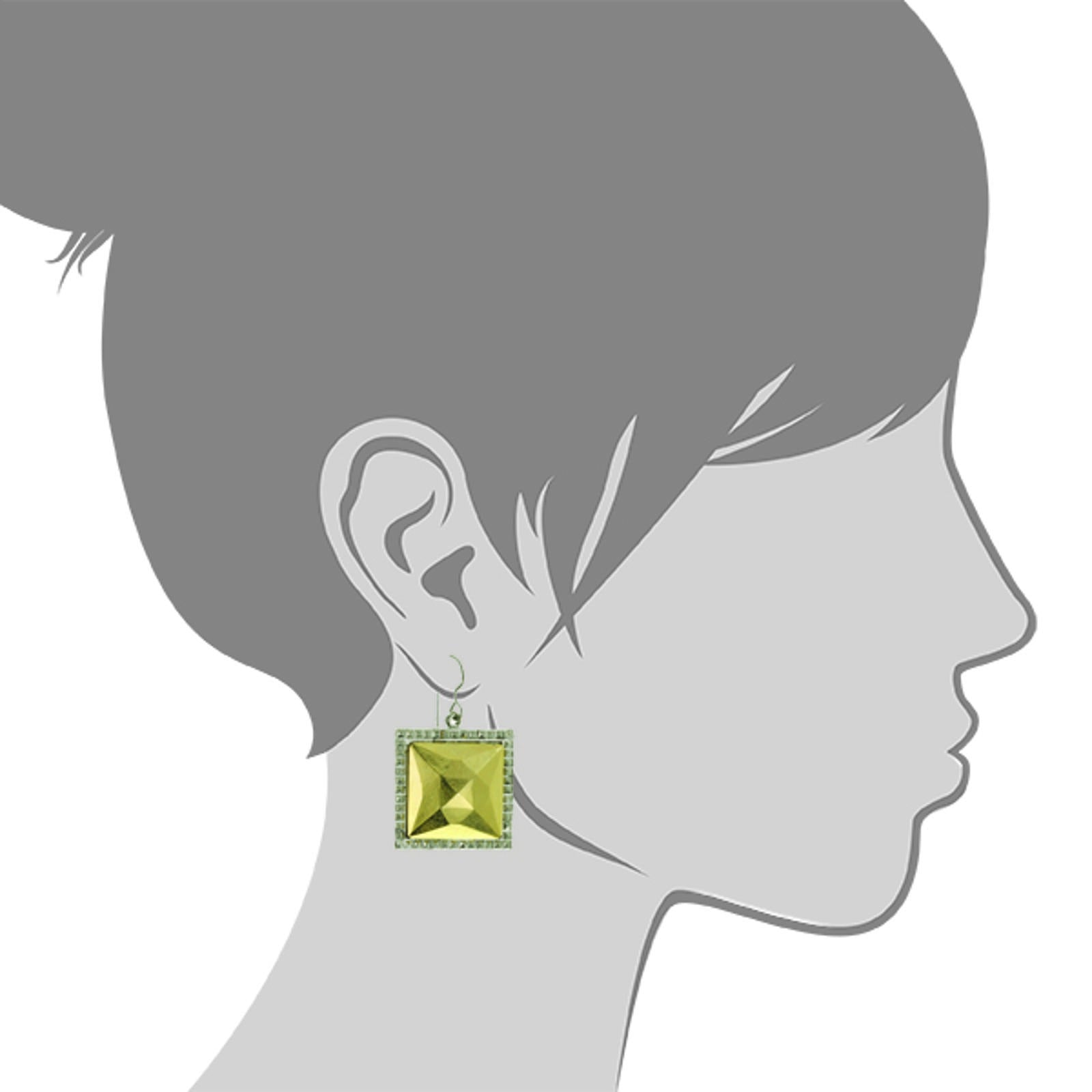 1928 Jewelry Fusion Lux Large Square Earrings