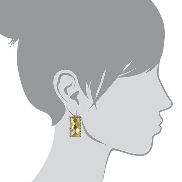 1928 Jewelry Fusion Lux Rectangle Wire Earrings