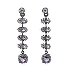 1928 Bridal Genuine Austrian Crystal Round Drop Earrings