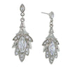 2028 Jewelry Genuine Austrian Crystal Navette Leaf Drop Earrings