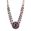 1928 Jewelry Amethyst Purple Bloom Statement Necklace 16