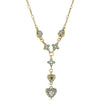 Antiquities Couture Crystal Turquoise And Red Heart Y Necklace 18