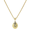 Crystal Initial Gold Locket Necklace 16