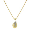 Crystal Initial Gold Locket Necklace 16