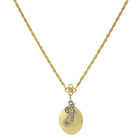 1928 Jewelry Crystal Initial Gold Locket Necklace 16"