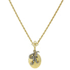 1928 Jewelry Crystal Initial Gold Locket Necklace 16"