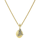 1928 Jewelry Crystal Initial Gold Locket Necklace 16"