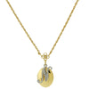 Crystal Initial Gold Locket Necklace 16