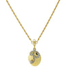 Crystal Initial Gold Locket Necklace 16