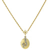 1928 Jewelry Crystal Initial Gold Locket Necklace 16